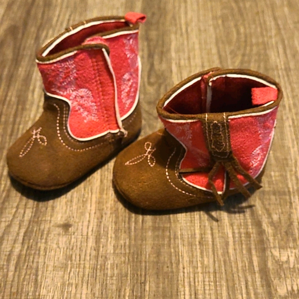 Hot pink suede booties